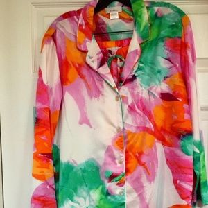 NEW! SILKY PINK WATERCOLOR PAJAMAS BY NATORI